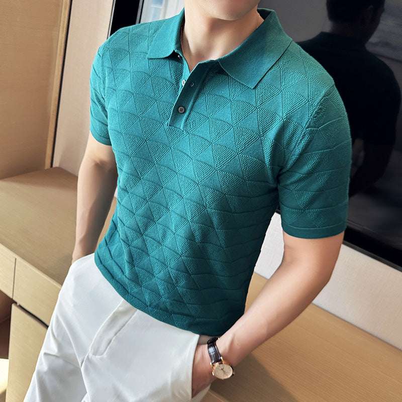 Men'S V-Neck Polo Shirt