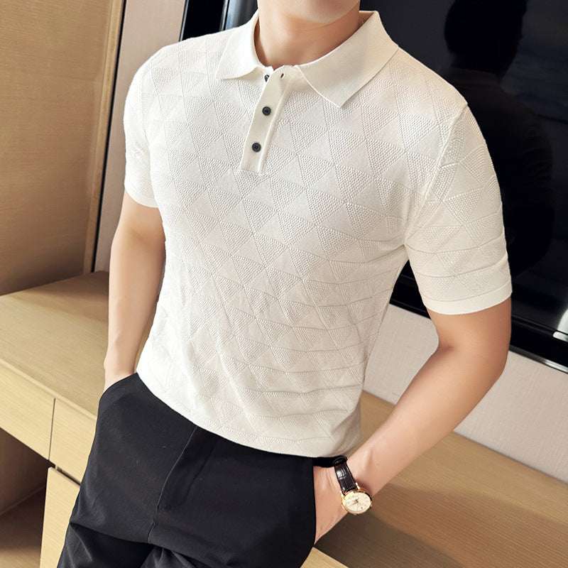 Men'S V-Neck Polo Shirt
