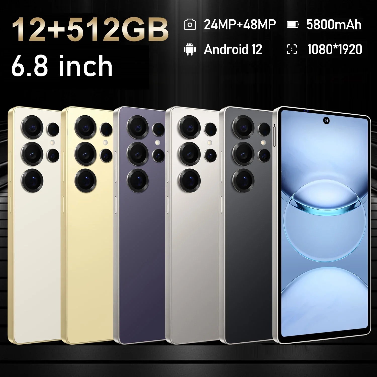 FUFFI S25 Pro Smartphone 5G Cellphones Android 12+512GB