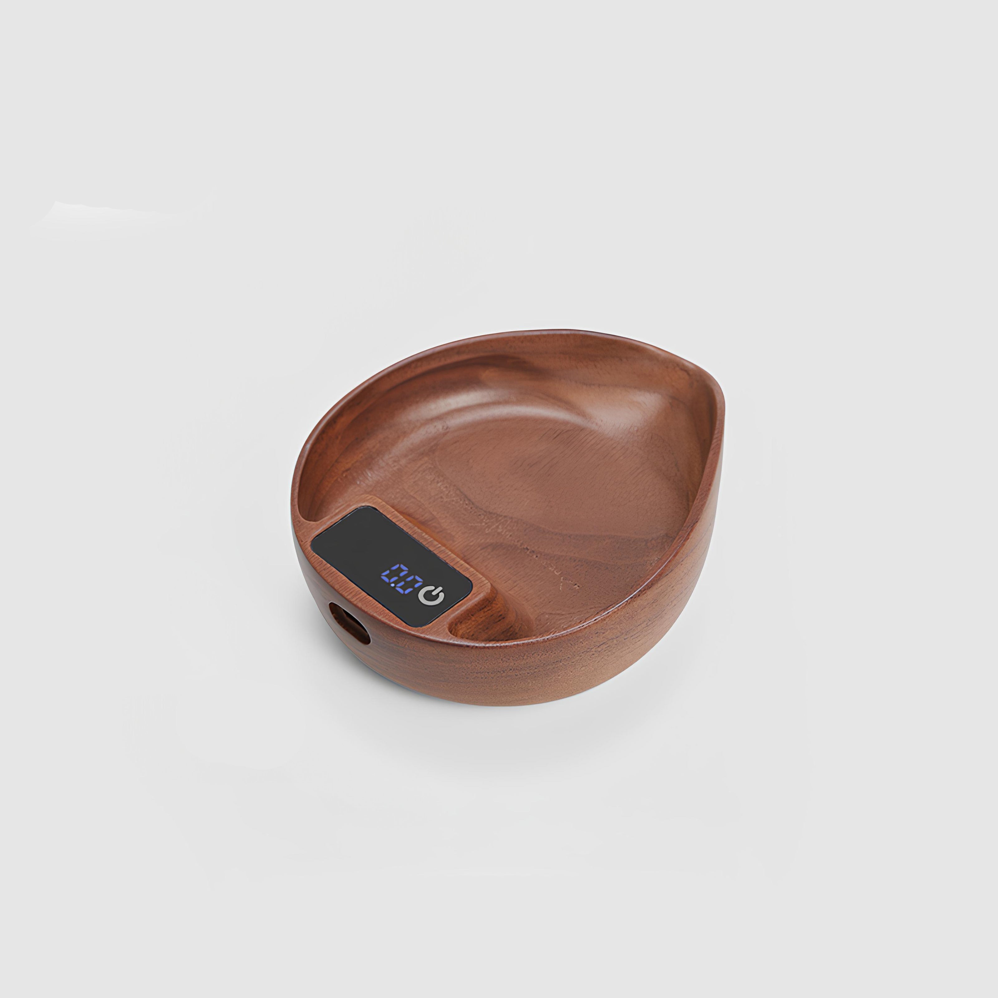 Electronic Walnut Coffee Scale With Leaf Shade