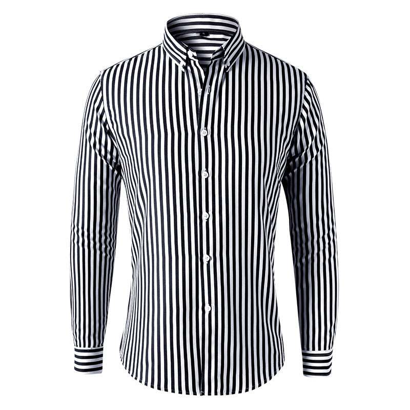 Trendy Striped Long Sleeve Top for Men