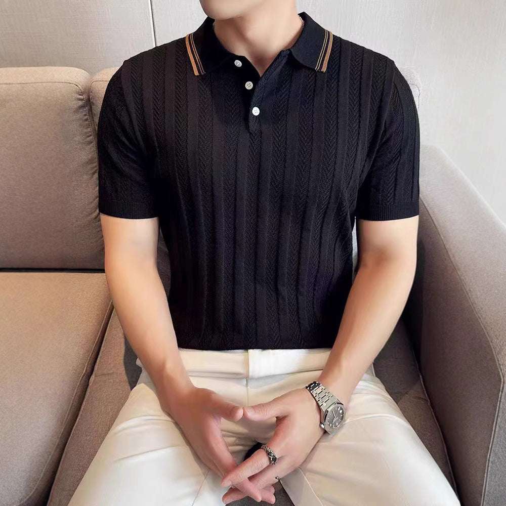 Summer Luxury High-End Short-Sleeved Collar Shirt