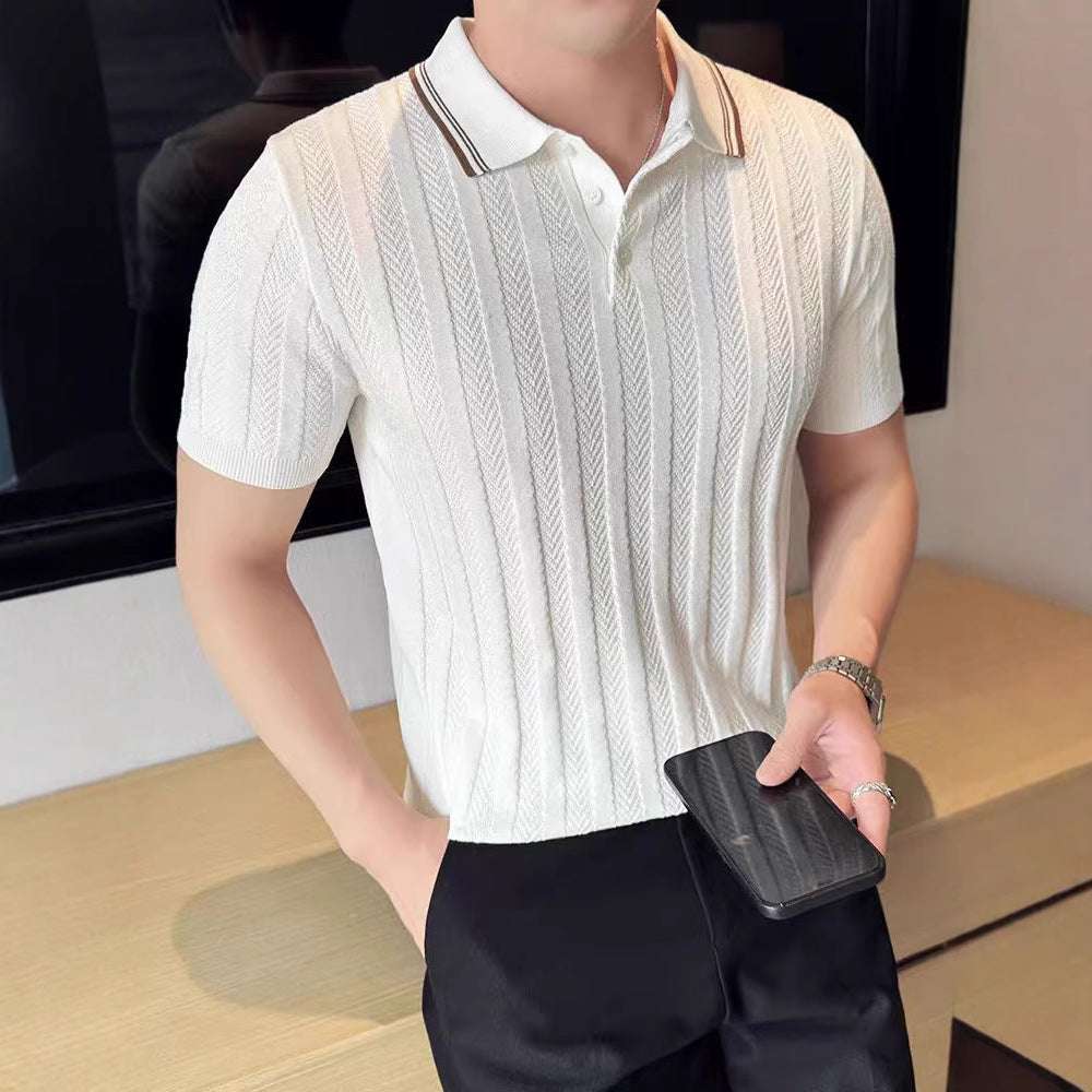 Summer Luxury High-End Short-Sleeved Collar Shirt