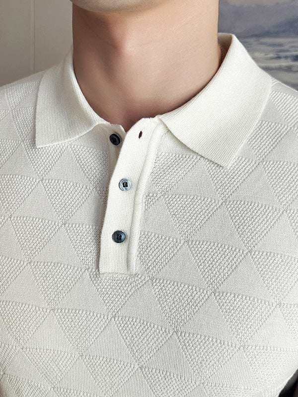 Men'S V-Neck Polo Shirt