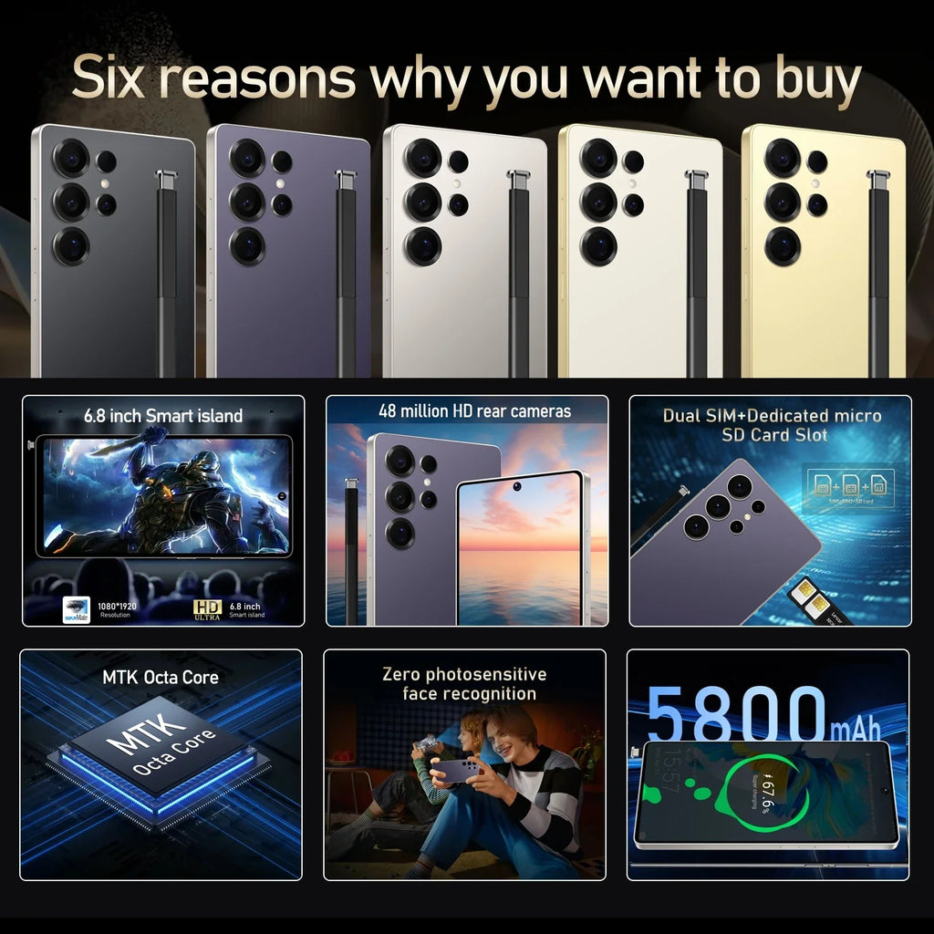 FUFFI S25 Pro Smartphone 5G Cellphones Android 12+512GB